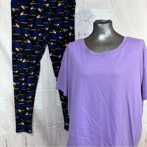 LuLaRoe 3XL Boxy T with TC leggings